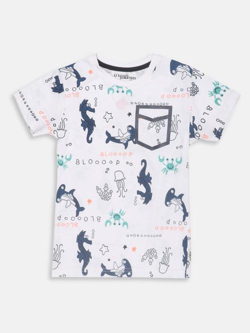 white cotton t-shirt with free mask - 17102872 - Very Small Image - 1