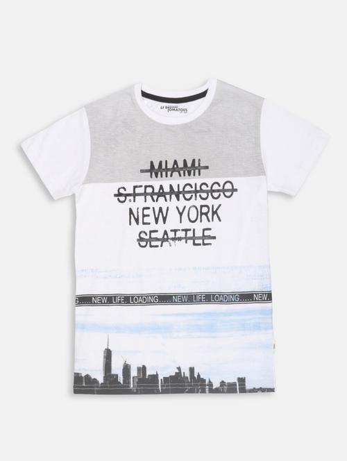 white cotton t-shirt with free mask - 17102877 - Very Small Image - 1