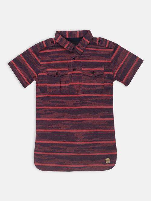 red cotton t-shirt with free mask - 17102887 - Very Small Image - 1