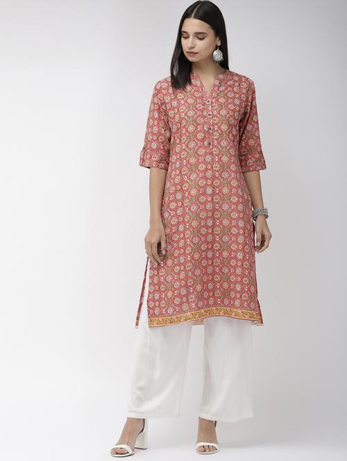 floral straight kurta - 17103425 - Very Small Image - 1