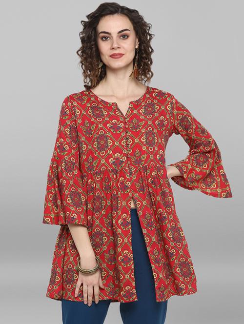 front slit a-line kurta - 17103702 - Very Small Image - 1