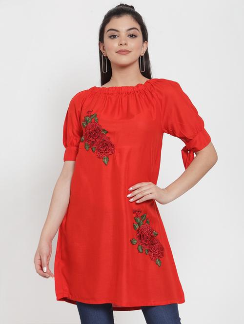 floral embroidered tunic - 17104449 - Very Small Image - 1
