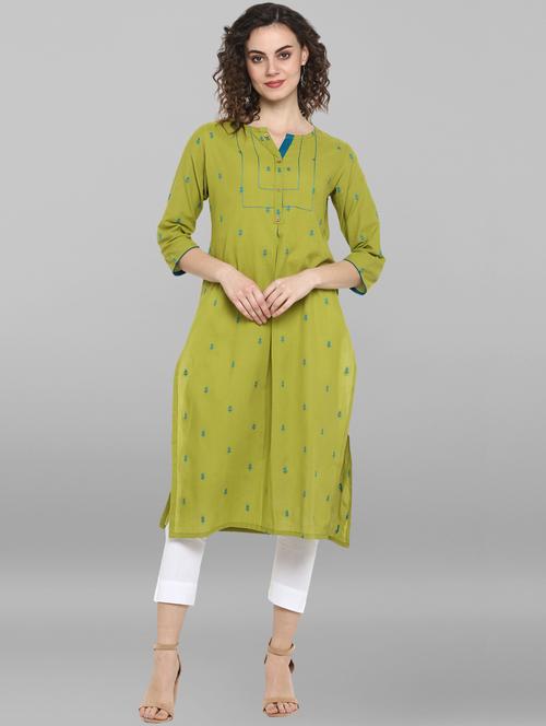 embroidered straight kurta - 17104515 - Very Small Image - 1