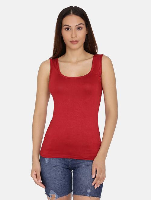 red solid camisole - 17104893 - Very Small Image - 1