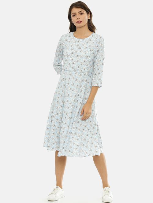 purist blue floral a-line dress - 17107553 - Very Small Image - 1
