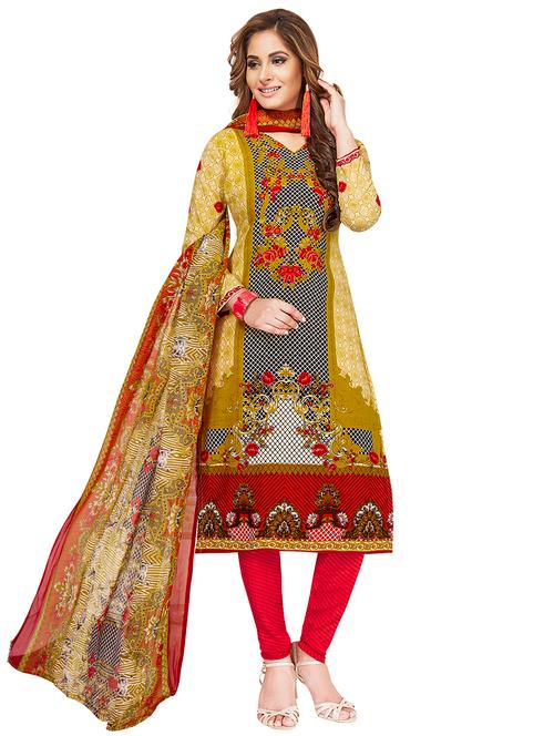 printed unstitched suit - 17108794 - Very Small Image - 1