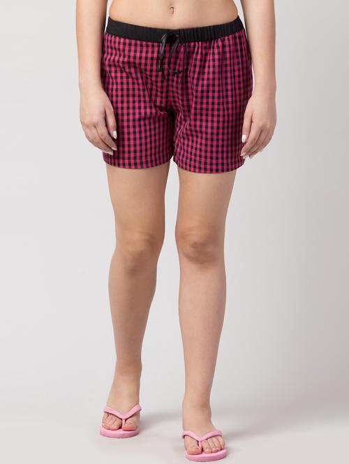 checkered nightwear shorts - 17108969 - Very Small Image - 1
