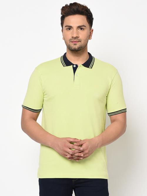 green solid polo t-shirt - 17109352 - Very Small Image - 1