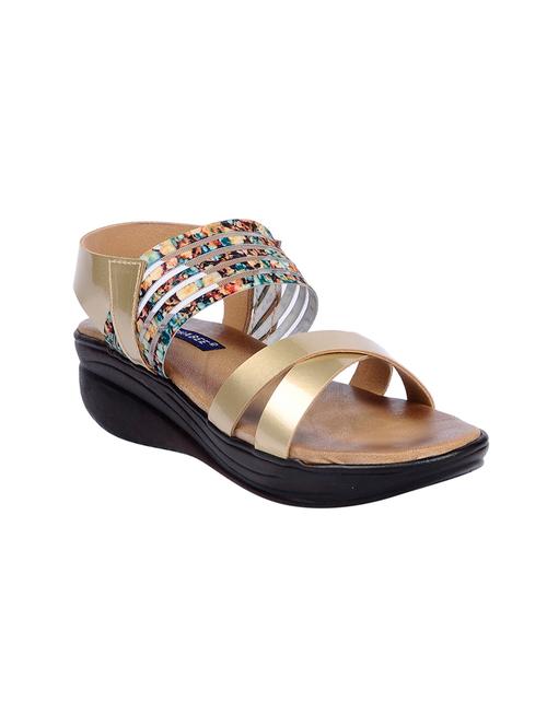 gold back strap wedges - 17111698 - Very Small Image - 1