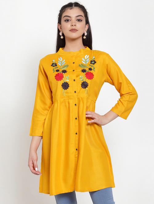 embroidered a-line kurta - 17112032 - Very Small Image - 1