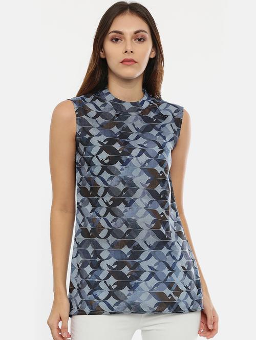 round neck printed top - 17112086 - Very Small Image - 1