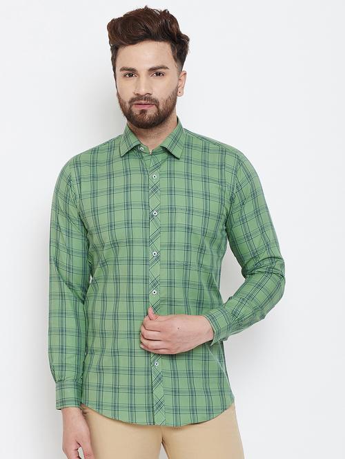 green checkered casual shirt - 17114060 - Very Small Image - 1