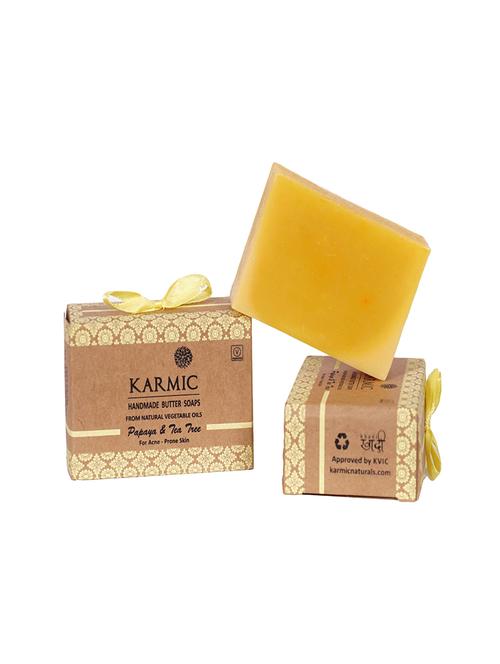 karmic handmade natural papaya & tea-tree soap - 17115769 - Very Small Image - 1