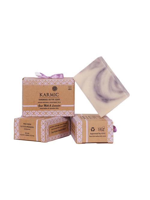 karmic handmade natural goat milk & lavender soap - 17115774 - Very Small Image - 1