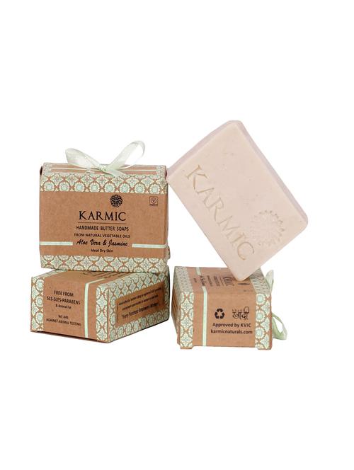 karmic handmade natural aloe jasmine soap - 17115776 - Very Small Image - 1