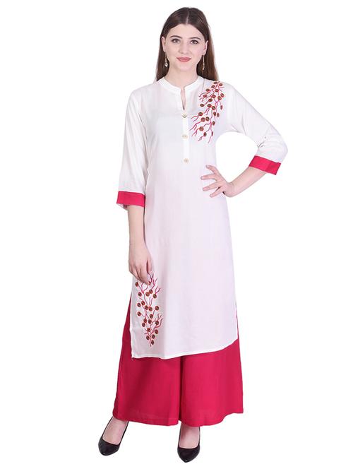 solid straight kurta - 17115884 - Very Small Image - 1