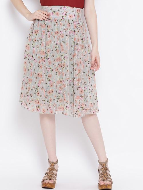 floral a-line skirt - 17116341 - Very Small Image - 1