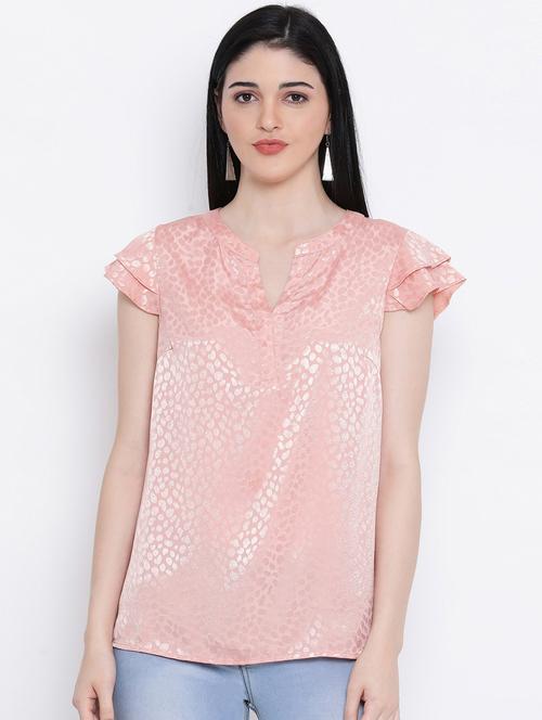 pink polyester regular top - 17116399 - Very Small Image - 1