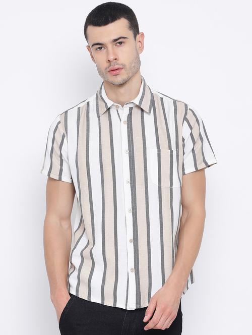 white striped casual shirt - 17116460 - Very Small Image - 1
