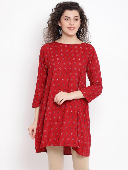 floral a-line kurti - 17116476 - Very Small Image - 1