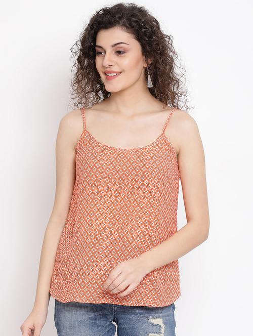 cami neck printed top - 17116484 - Very Small Image - 1