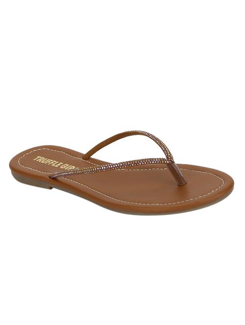 tan slip on sandals - 17117016 - Very Small Image - 1
