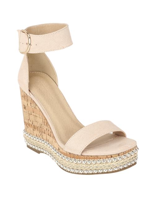 nude ankle strap wedges - 17117061 - Very Small Image - 1