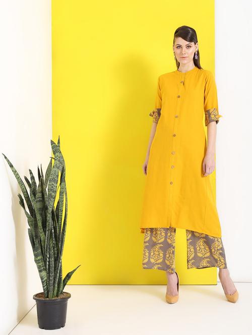 solid straight kurta - 17118233 - Very Small Image - 1