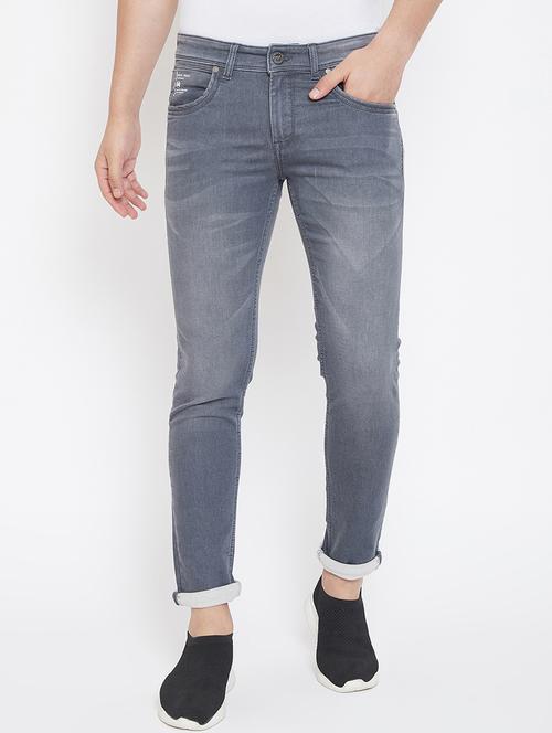 grey light washed denim jeans - 17118812 - Very Small Image - 1