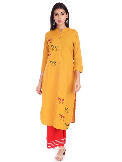 kaantha straight kurta - 17118962 - Very Small Image - 1