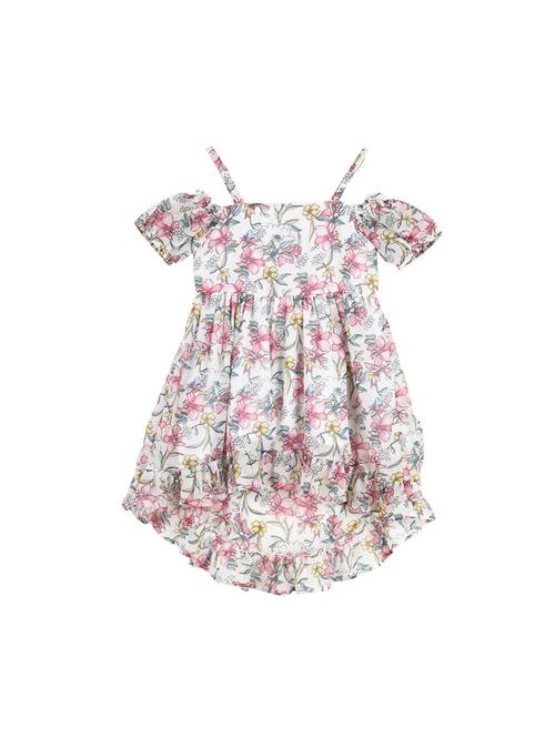 girls square neck short sleeves frock - 17119034 - Very Small Image - 1