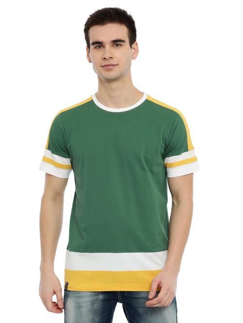 green color block t-shirt - 17119192 - Very Small Image - 1