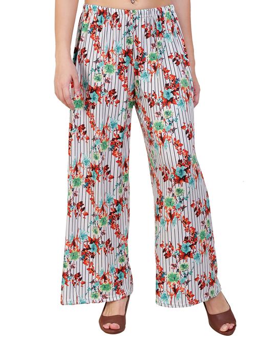 floral flared palazzo - 17119654 - Very Small Image - 1