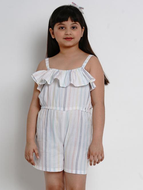 white cotton romper - 17120458 - Very Small Image - 1