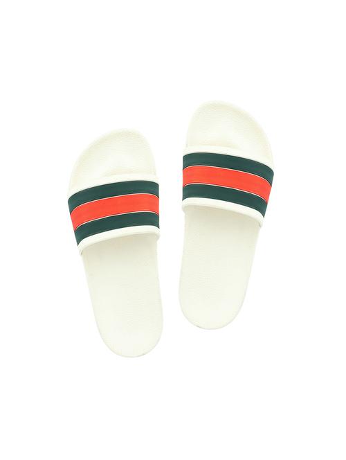 white rubber slippers & flip flop - 17120888 - Very Small Image - 1