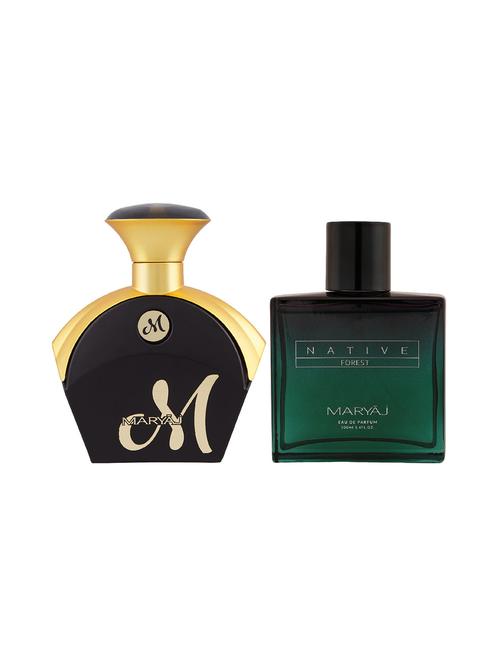 maryaj m for her edp 90ml for women and maryaj native forest edp aromatic powdery 100ml for unisex + 2 perfume testers free - 17120957 - Very Small Image - 1