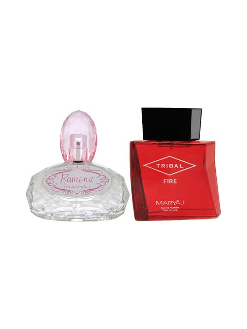 maryaj ramona edp 100ml for women and maryaj tribal fire edp ambery 100ml for unisex + 2 parfum testers free - 17121028 - Very Small Image - 1