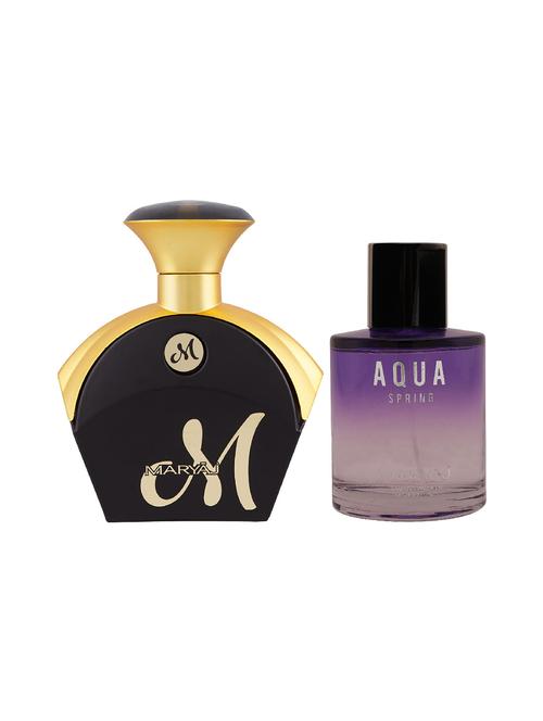 maryaj m for her edp perfume 90ml for women and maryaj aqua spring edp perfume 100ml for women + 2 parfum testers free - 17121092 - Very Small Image - 1