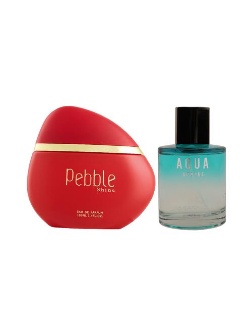 maryaj pebble shine edp perfume 100ml for women and maryaj aqua brooke edp perfume 100ml for women + 2 parfum testers free - 17121103 - Very Small Image - 1