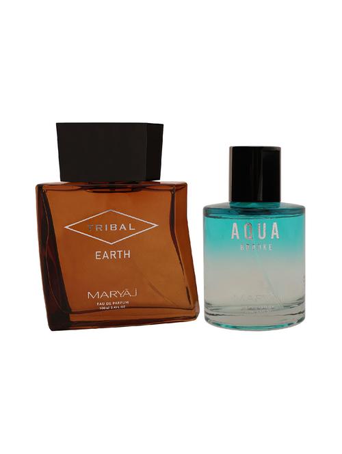 maryaj tribal earth edp 100ml for unisex and maryaj aqua brooke edp 100ml for women + 2 parfum testers free - 17121120 - Very Small Image - 1