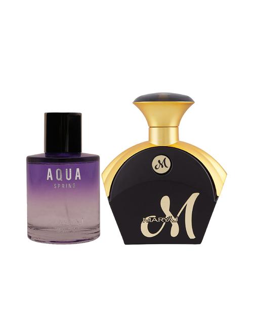 maryaj aqua spring edp perfume 100ml for women and maryaj m for her edp perfume 90ml for women + 2 parfum testers free - 17121147 - Very Small Image - 1