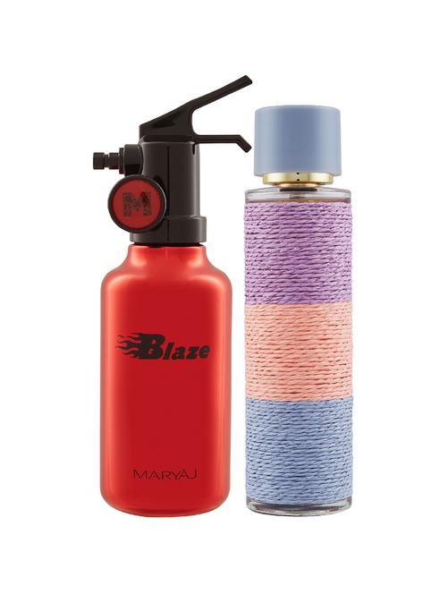 maryaj blaze edp aromatic perfume 100ml for men and maryaj deuce femme edp perfume 100ml for women+ 2 parfum testers free - 17121157 - Very Small Image - 1