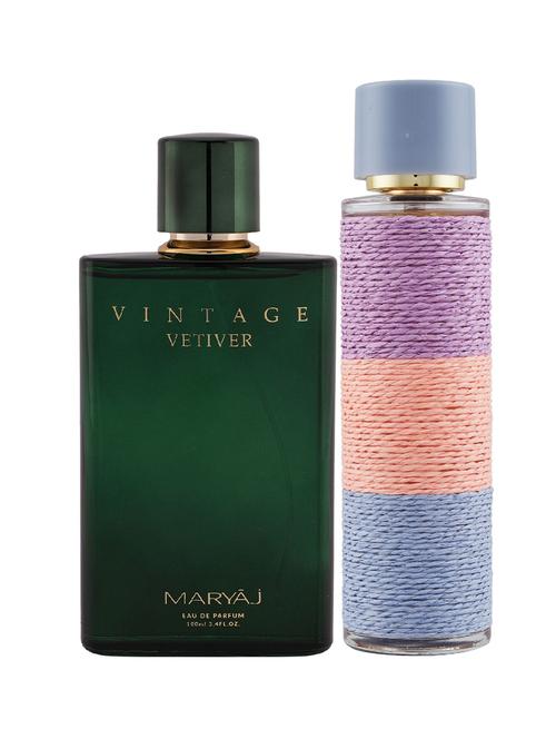maryaj vintage vetiver edp aromatic 100ml for unisex and maryaj deuce femme edp 100ml for women+ 2 parfum testers free - 17121178 - Very Small Image - 1