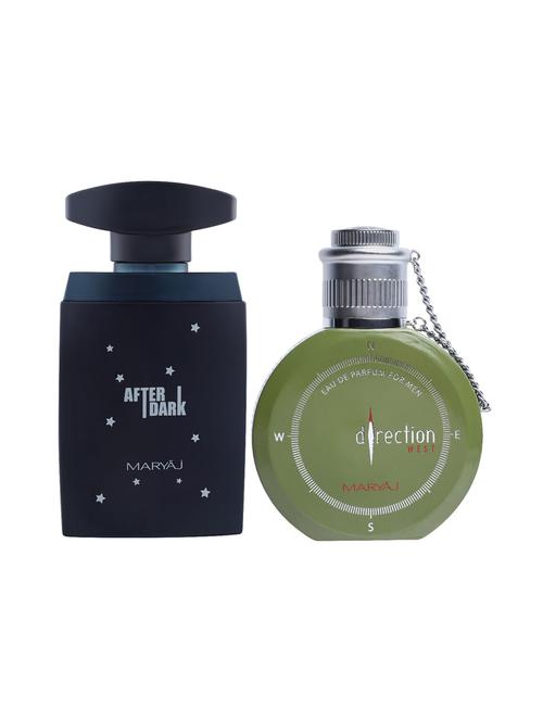 maryaj after dark edp aromatic 100ml for men and maryaj direction west edp green spicy 100ml for men + 2 parfum testers free - 17121250 - Very Small Image - 1