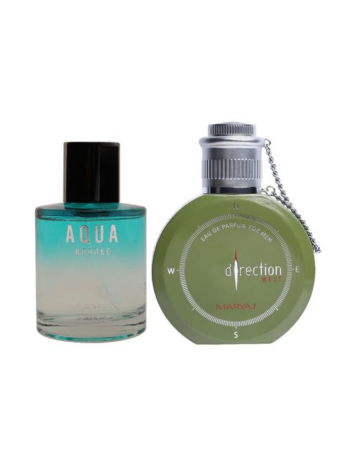 maryaj aqua brooke edp 100ml for women and maryaj direction west edp green spicy 100ml for men + 2 parfum testers free - 17121258 - Very Small Image - 1