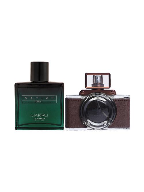 maryaj native forest edp powdery 100ml for unisex and maryaj zoom pour homme edp 100ml for men + 2 parfum testers free - 17121292 - Very Small Image - 1