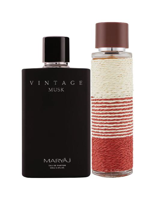 maryaj vintage musk edp musky 100ml for unisex and maryaj deuce homme edp spicy 100ml for men + 2 parfum testers free - 17121319 - Very Small Image - 1