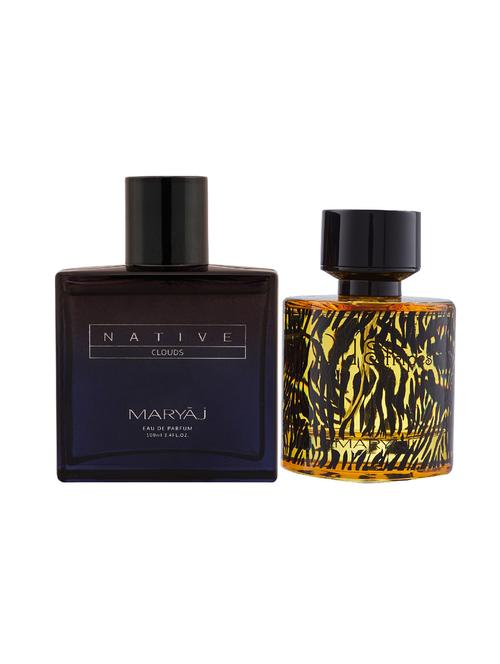 maryaj native clouds edp 100ml for unisex and maryaj wild stripes edp oriental 100ml for men + 2 parfum testers free - 17121349 - Very Small Image - 1