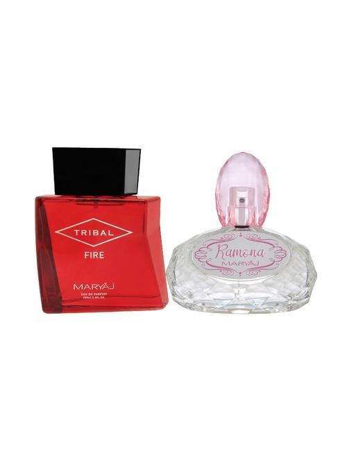 maryaj tribal fire edp ambery 100ml for unisex and maryaj ramona edp 100ml for women + 2 parfum testers free - 17121429 - Very Small Image - 1
