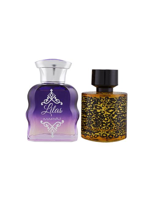 maryaj lilas edp perfume 100ml for women and maryaj wild speed edp spicy perfume 100ml for men + 2 parfum testers free - 17121462 - Very Small Image - 1